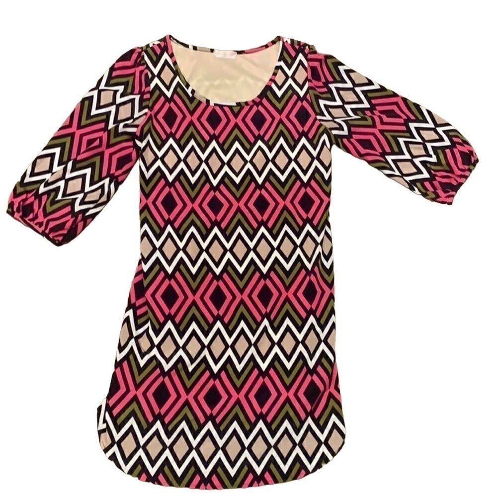 Fresh Tart Small Patterned Metro Print Mini Dress with Liner